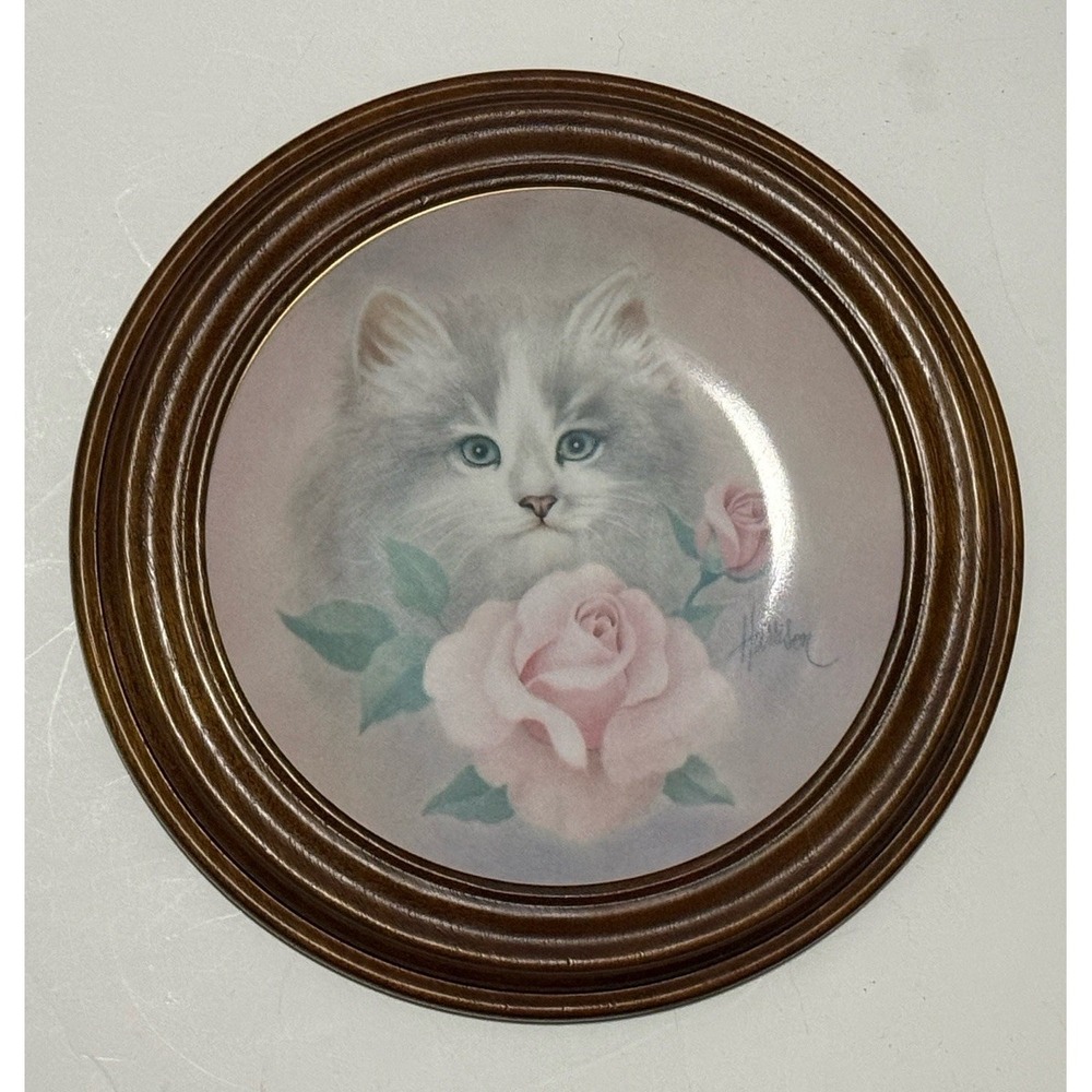 Bob Harrison "Blushing Beauties" 1988 Kitsch Plate Van Hyden & Smythe Framed